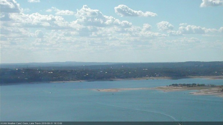 Lake Travis webcam, August 31, 2018 3:15 PM CT