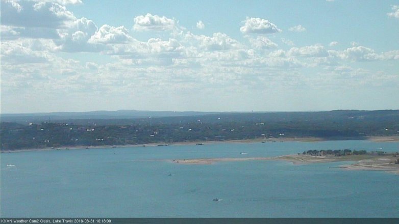 Lake Travis webcam, August 31, 2018 3:20 PM CT