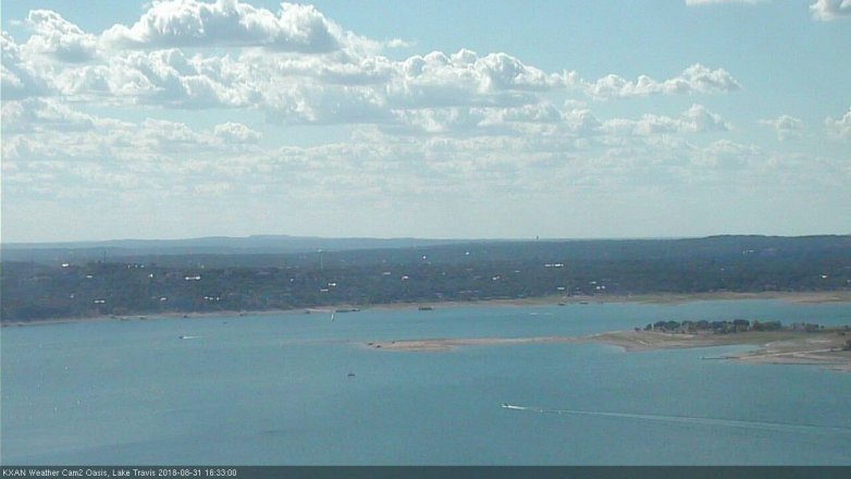 Lake Travis webcam, August 31, 2018 3:35 PM CT