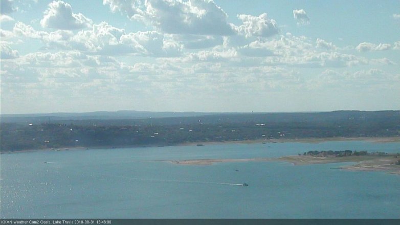 Lake Travis webcam, August 31, 2018 3:50 PM CT
