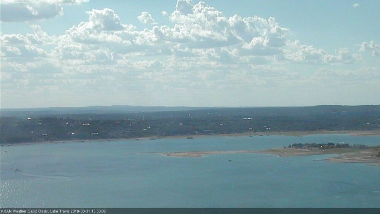 Lake Travis webcam, August 31, 2018 3:55 PM CT