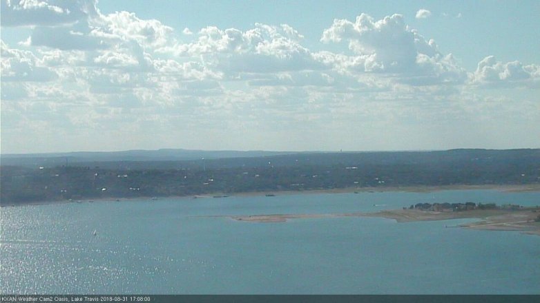 Lake Travis webcam, August 31, 2018 4:10 PM CT