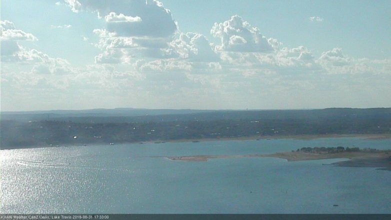 Lake Travis webcam, August 31, 2018 4:35 PM CT