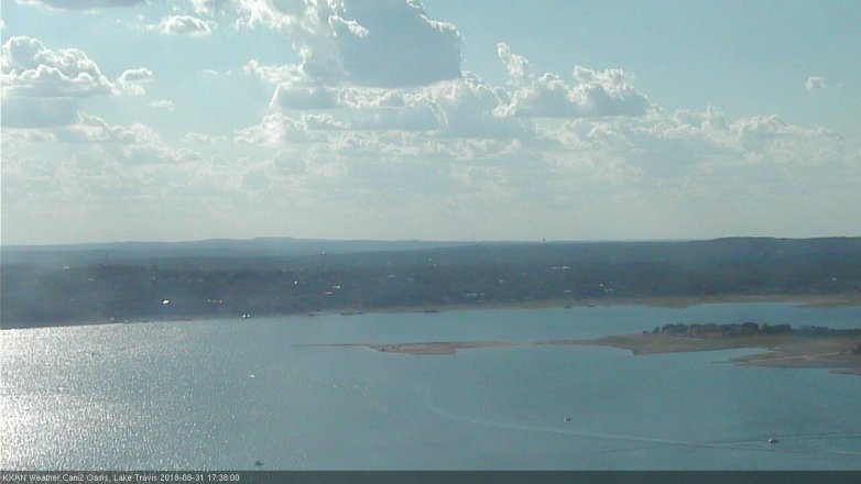 Lake Travis webcam, August 31, 2018 4:40 PM CT