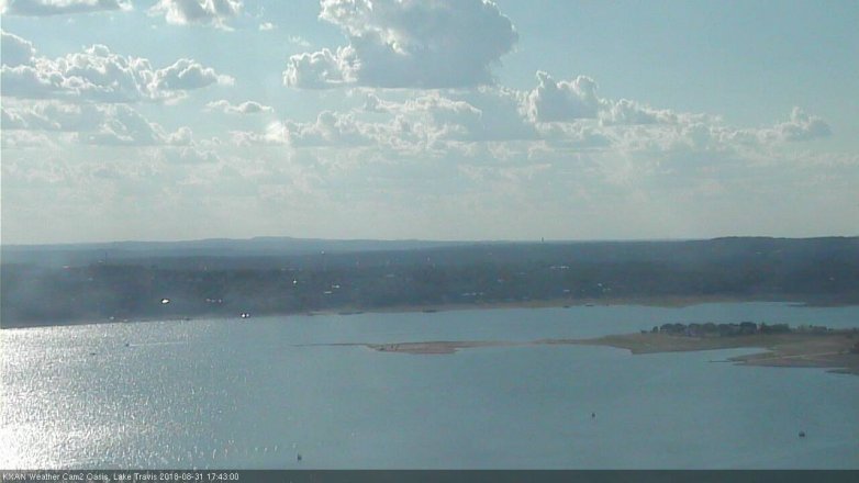 Lake Travis webcam, August 31, 2018 4:45 PM CT