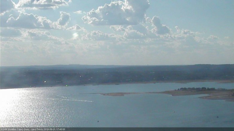 Lake Travis webcam, August 31, 2018 4:50 PM CT