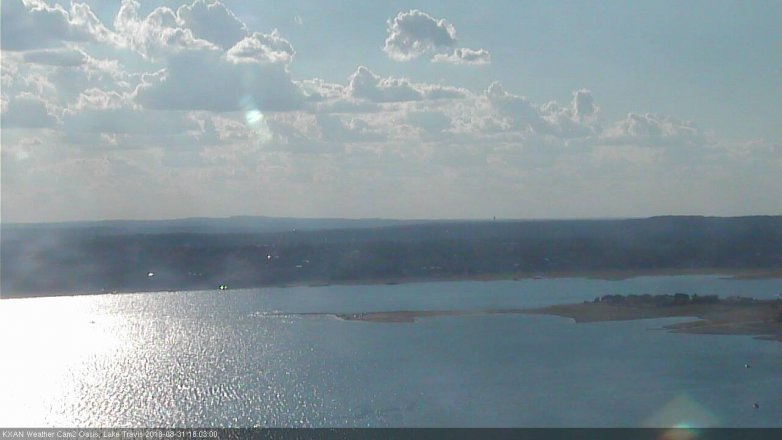 Lake Travis webcam, August 31, 2018 5:05 PM CT