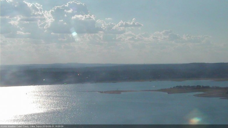 Lake Travis webcam, August 31, 2018 5:10 PM CT