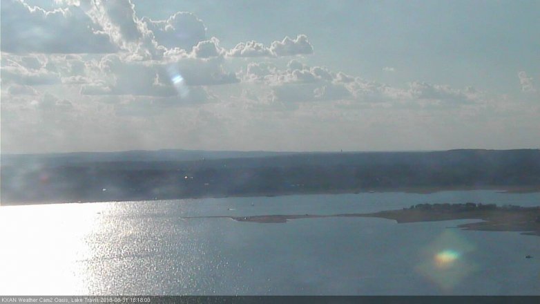 Lake Travis webcam, August 31, 2018 5:20 PM CT