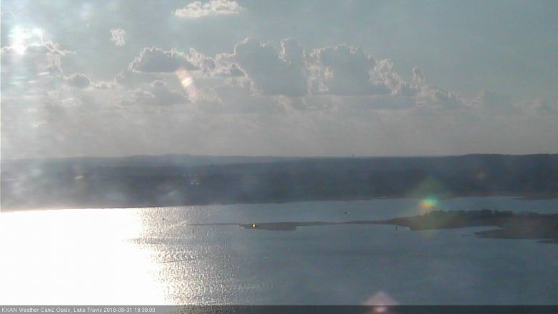 Lake Travis webcam, August 31, 2018 5:40 PM CT