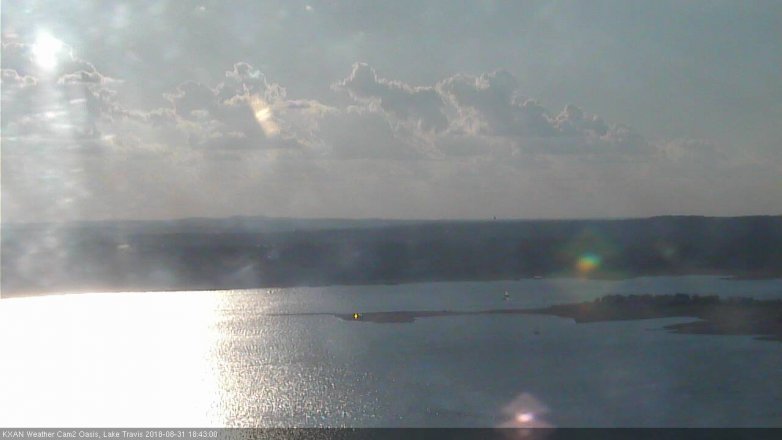 Lake Travis webcam, August 31, 2018 5:45 PM CT