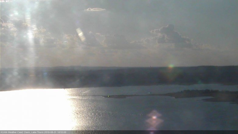 Lake Travis webcam, August 31, 2018 5:55 PM CT