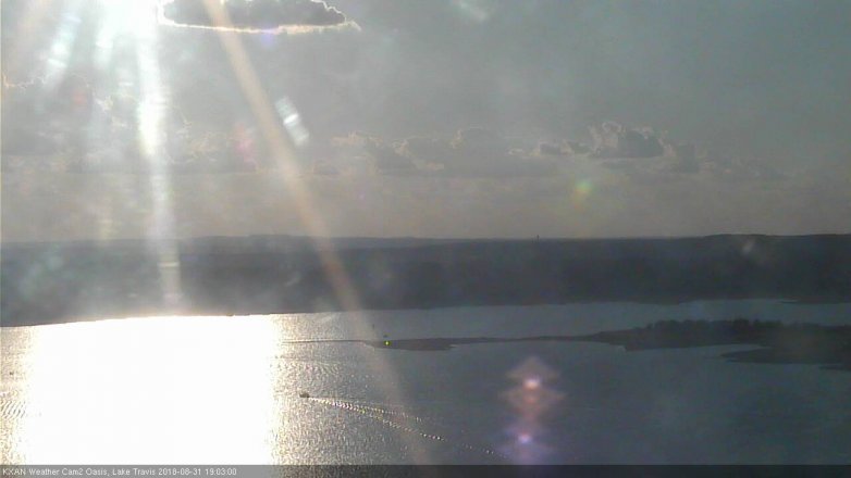 Lake Travis webcam, August 31, 2018 6:05 PM CT