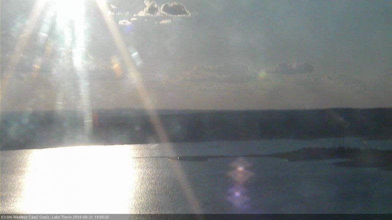 Lake Travis webcam, August 31, 2018 6:10 PM CT