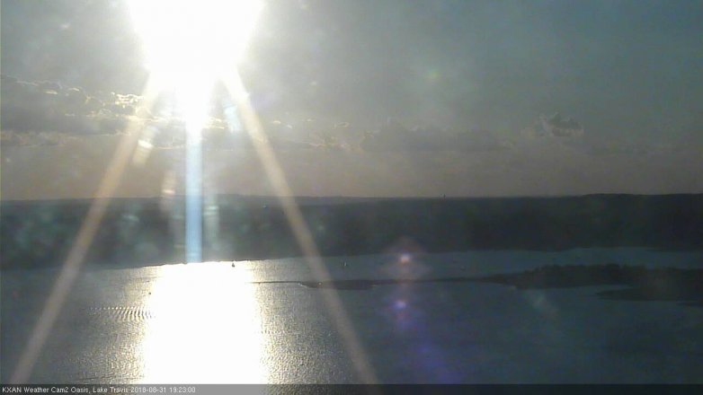 Lake Travis webcam, August 31, 2018 6:25 PM CT