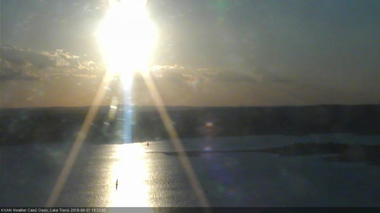 Lake Travis webcam, August 31, 2018 6:35 PM CT