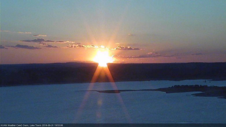 Lake Travis webcam, August 31, 2018 6:55 PM CT