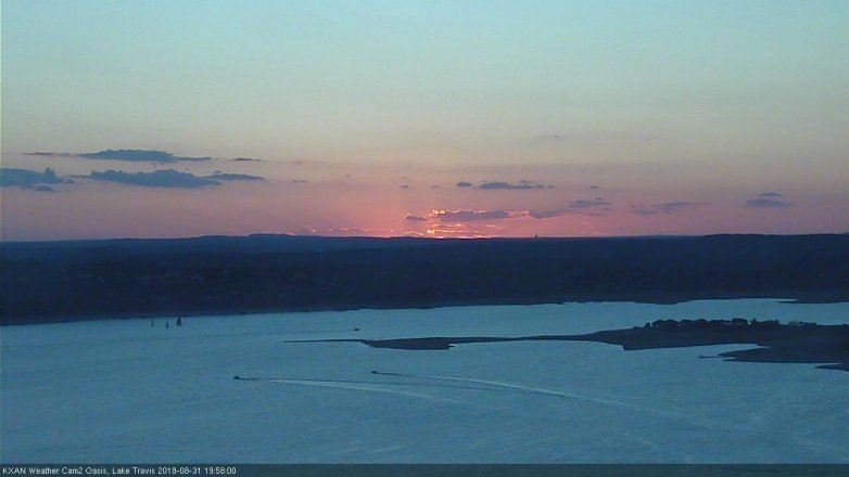 Lake Travis webcam, August 31, 2018 7:00 PM CT