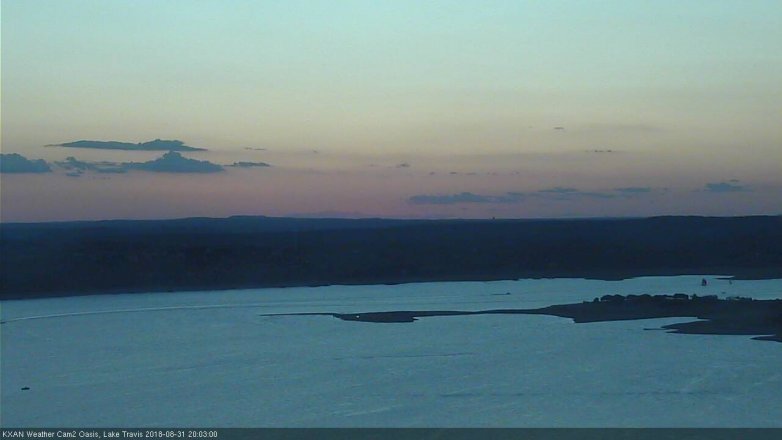 Lake Travis webcam, August 31, 2018 7:05 PM CT