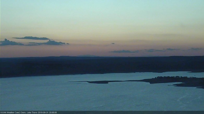 Lake Travis webcam, August 31, 2018 7:10 PM CT