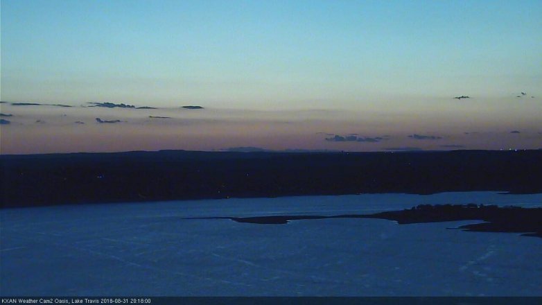 Lake Travis webcam, August 31, 2018 7:20 PM CT