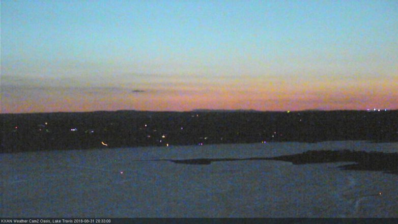 Lake Travis webcam, August 31, 2018 7:35 PM CT