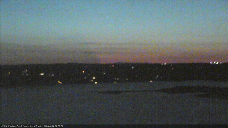 Lake Travis webcam, August 31, 2018 7:40 PM CT