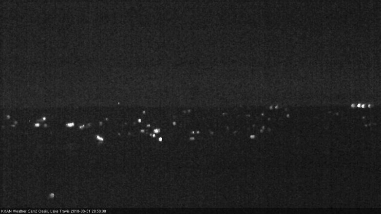 Lake Travis webcam, August 31, 2018 8:00 PM CT