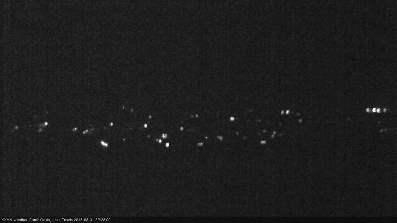Lake Travis webcam, August 31, 2018 9:30 PM CT