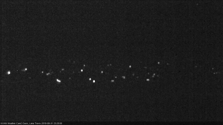 Lake Travis webcam, August 31, 2018 10:30 PM CT