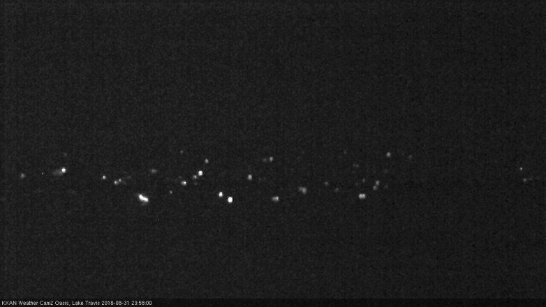 Lake Travis webcam, August 31, 2018 11:00 PM CT