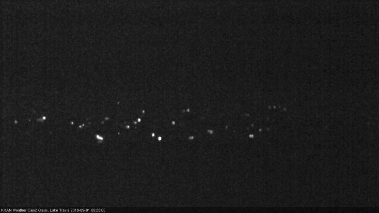 Lake Travis webcam, August 31, 2018 11:25 PM CT