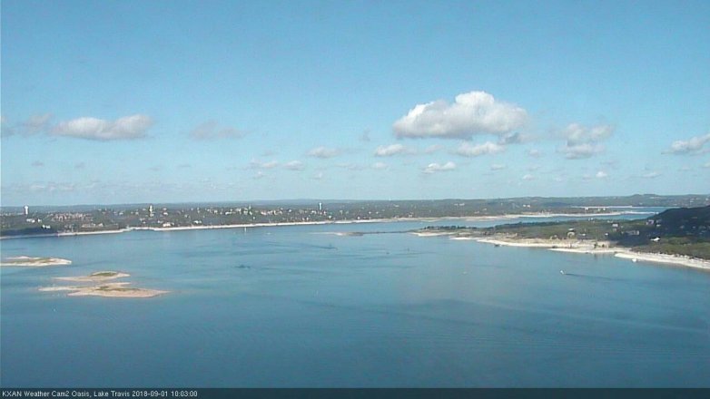 Lake Travis webcam, September 1, 2018 9:05 AM CT