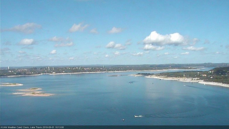 Lake Travis webcam, September 1, 2018 9:15 AM CT