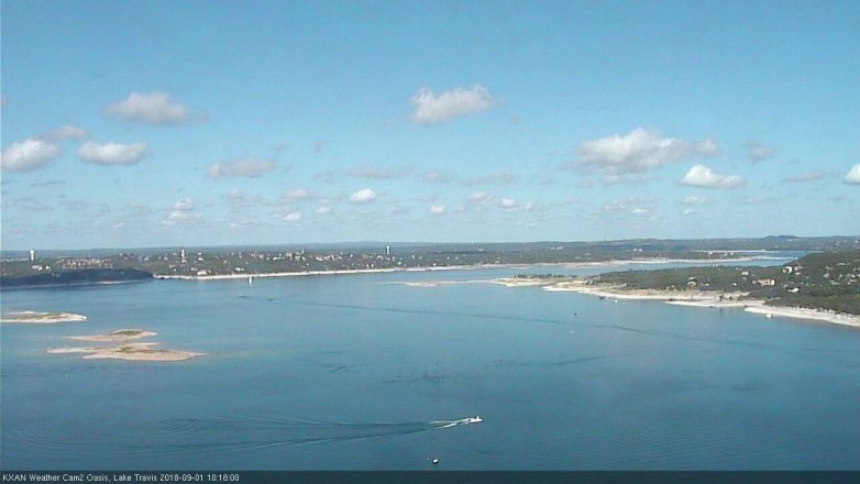Lake Travis webcam, September 1, 2018 9:20 AM CT