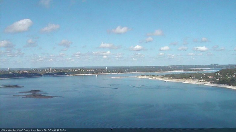 Lake Travis webcam, September 1, 2018 9:25 AM CT