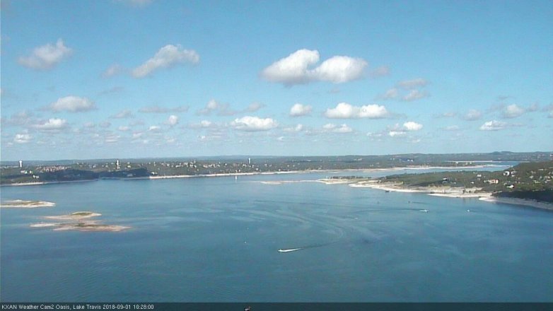 Lake Travis webcam, September 1, 2018 9:30 AM CT