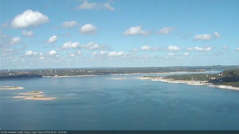 Lake Travis webcam, September 1, 2018 9:35 AM CT