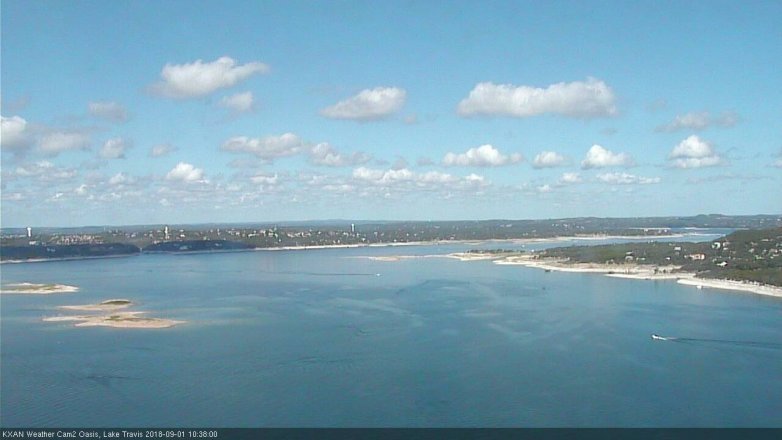 Lake Travis webcam, September 1, 2018 9:40 AM CT