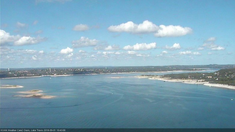 Lake Travis webcam, September 1, 2018 9:45 AM CT