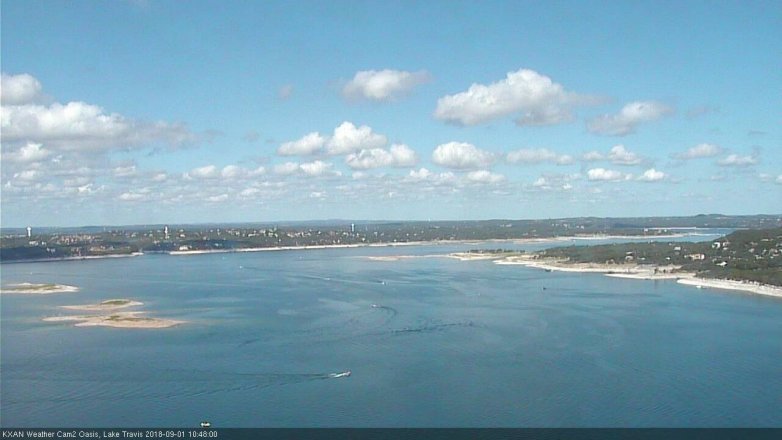 Lake Travis webcam, September 1, 2018 9:50 AM CT
