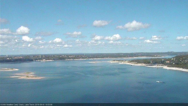 Lake Travis webcam, September 1, 2018 9:55 AM CT