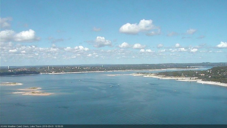 Lake Travis webcam, September 1, 2018 10:00 AM CT