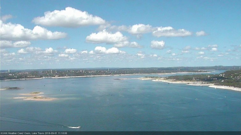 Lake Travis webcam, September 1, 2018 10:20 AM CT