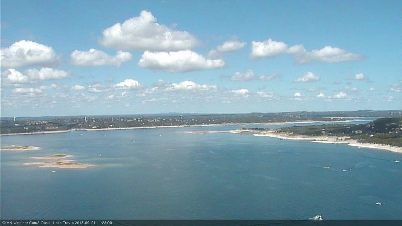 Lake Travis webcam, September 1, 2018 10:25 AM CT