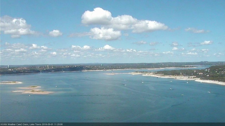 Lake Travis webcam, September 1, 2018 10:30 AM CT