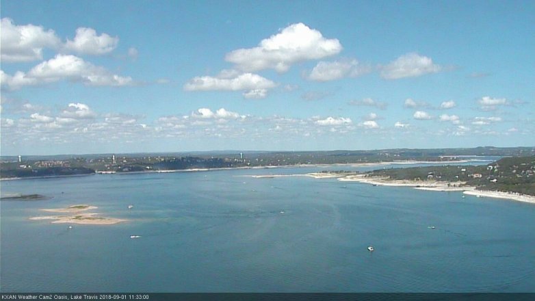 Lake Travis webcam, September 1, 2018 10:35 AM CT