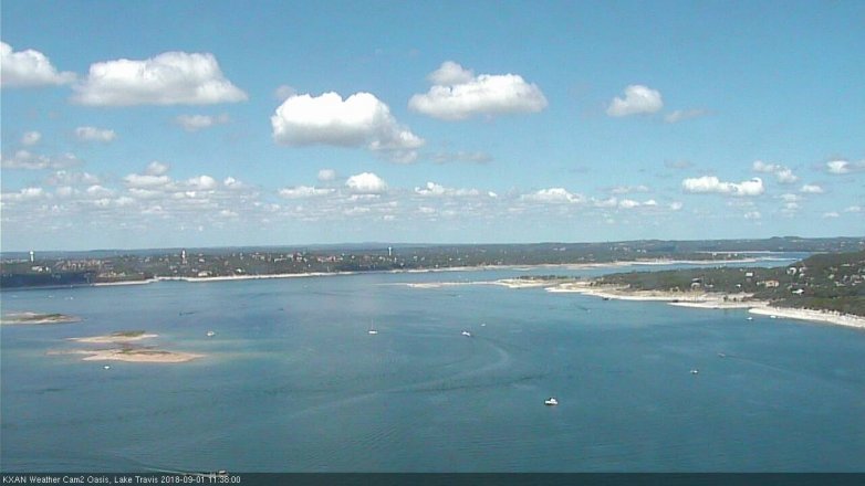 Lake Travis webcam, September 1, 2018 10:40 AM CT