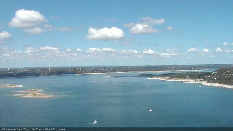 Lake Travis webcam, September 1, 2018 10:45 AM CT