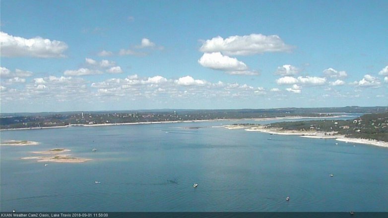Lake Travis webcam, September 1, 2018 11:00 AM CT